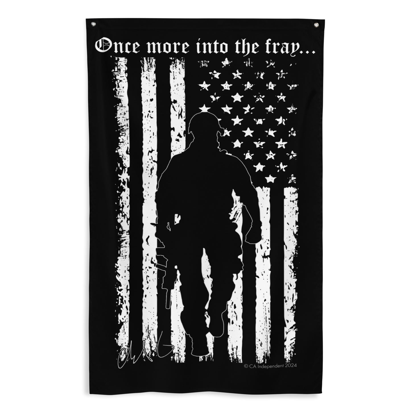 Once More White on Black Flag